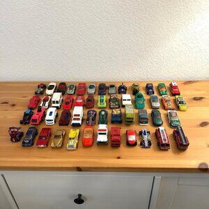 Hot Wheels Matchbox 50 Pc Diecast Car Lot Vintage Race Cars Redline Collector